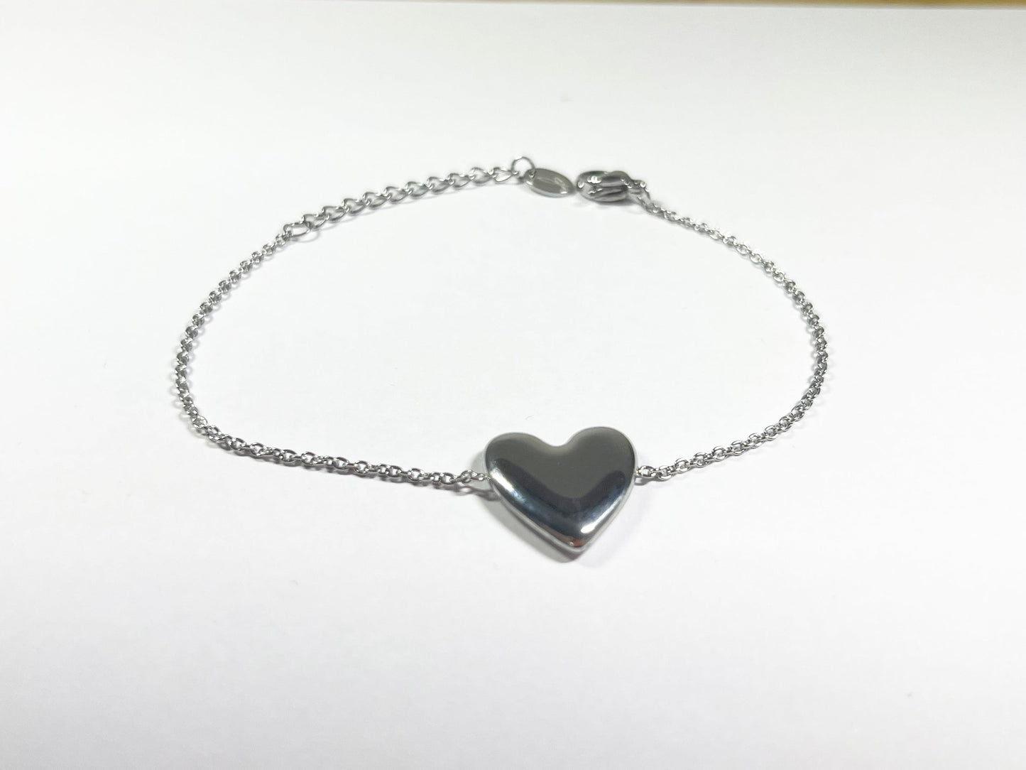 Bracelet pendentif coeur lisse et miroir - LNC